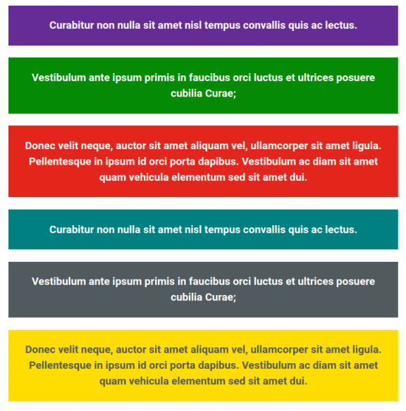 Examples of callout styles